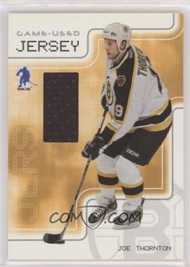 2003-04 In the Game Be A Player Memorabilia - Game-Used Jersey #GJ-1 - Joe Thornton /90
