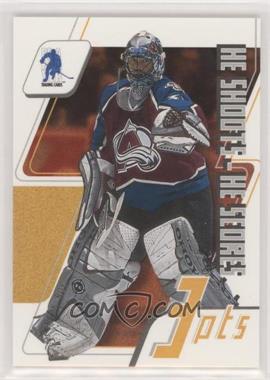 2003-04 In the Game Be A Player Memorabilia - He Shoots - He Scores Redemption #_PARO - Patrick Roy