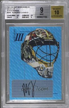 2003-04 In the Game Be A Player Memorabilia - The Mask III Autographs #M-RL - Roberto Luongo [BGS 9 MINT]