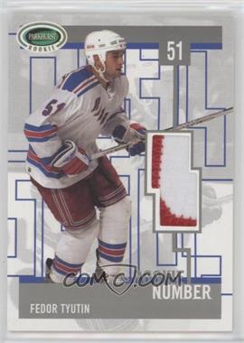 2003-04 In the Game Parkhurst Rookie - Rookie Number #RN-2 - Fedor Tyutin /19