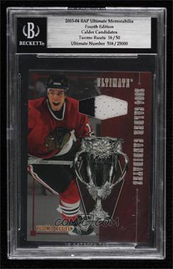 2003-04 In the Game Ultimate Memorabilia 4th Edition - Calder Candidates #_TURU - Tuomo Ruutu /50 [Uncirculated]