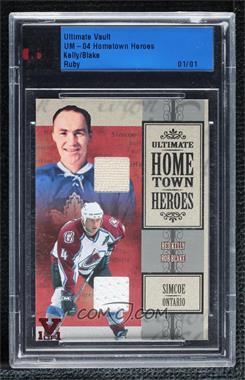 2003-04 In the Game Ultimate Memorabilia 4th Edition - Hometown Heroes - ITG Vaiult Ruby #_RKRB - Red Kelly, Rob Blake /1 [Uncirculated]