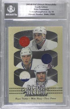 2003-04 In the Game Ultimate Memorabilia 4th Edition - Retro Teammates #_TBP - Bryan Trottier, Mike Bossy, Denis Potvin /30 [BGS Encased]