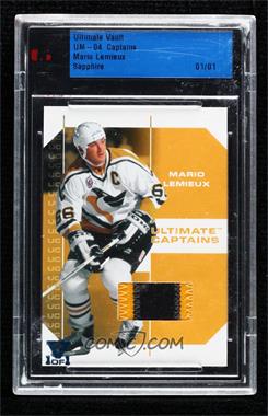 2003-04 In the Game Ultimate Memorabilia 4th Edition - Ultimate Captains - ITG Ultimate Vault Sapphire #_MALE - Mario Lemieux /1 [Uncirculated]