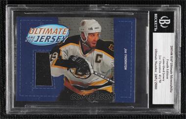 2003-04 In the Game Ultimate Memorabilia 4th Edition - Ultimate Game-Used Jersey #_JOTH - Joe Thornton /50 [Uncirculated]