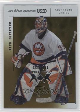 2003-04 In the Game-Used Signature Series - [Base] - Gold Spring Expo #44 - Rick DiPietro /10
