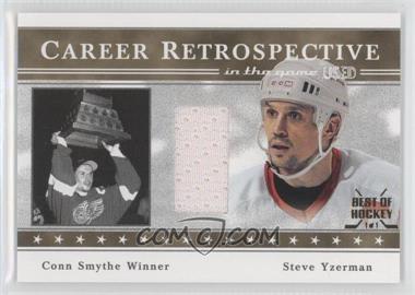 2003-04 In the Game-Used Signature Series - Career Retrospective - Gold Best of Hockey #CR-13C - Steve Yzerman /1