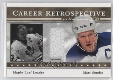 2003-04 In the Game-Used Signature Series - Career Retrospective - Gold #CR-5D - Mats Sundin /10
