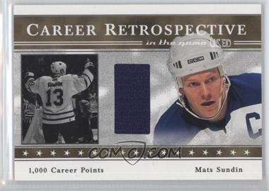 2003-04 In the Game-Used Signature Series - Career Retrospective - Gold #CR-5F - Mats Sundin /10