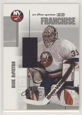 2003-04 In the Game-Used Signature Series - Franchise - Silver #F-19 - Rick DiPietro /70