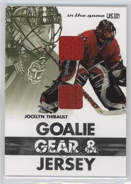 2003-04 In the Game-Used Signature Series - Goalie Gear & Jersey - Silver #GG-9 - Jocelyn Thibault