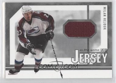 2003-04 In the Game-Used Signature Series - Jersey - Silver #GUJ-29 - Milan Hejduk /80