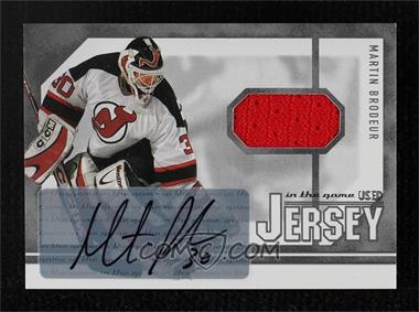 2003-04 In the Game-Used Signature Series - Jersey Signatures #GUJ-MB - Martin Brodeur /10
