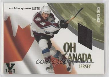 2003-04 In the Game-Used Signature Series - Oh Canada Jersey - Silver ITG Vault Emerald #OCJ-6 - Rob Blake /1