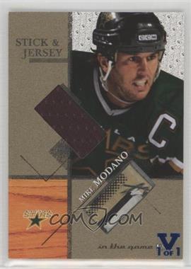 2003-04 In the Game-Used Signature Series - Stick & Jersey - ITG Vault Sapphire #SJ-28 - Mike Modano /1