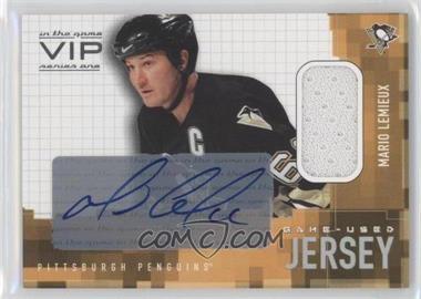 2003-04 In the Game VIP - Game-Used Jersey Autographs #ML-A - Mario Lemieux /20