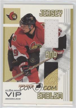 2003-04 In the Game VIP - Jersey and Emblem #JE-07 - Jason Spezza