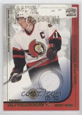 2003-04 Pacific - Authentic Game-Worn Jerseys - Gold #27 - Daniel Alfredsson /50