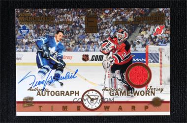 2003-04 Pacific Exhibit - [Base] #224 - Frank Mahovlich, Martin Brodeur /565