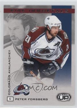 2003-04 Pacific Heads Up - Rink Immortals #2 - Peter Forsberg