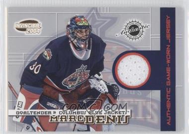 2003-04 Pacific Invincible - Authentic Game-Worn Jerseys #8 - Marc Denis /450