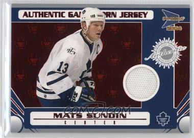 2003-04 Pacific Prism - [Base] - Red #145 - Game-Worn Jersey - Mats Sundin /75