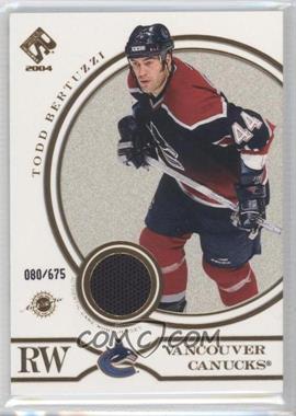 2003-04 Pacific Private Stock Reserve - [Base] #207 - Todd Bertuzzi /675