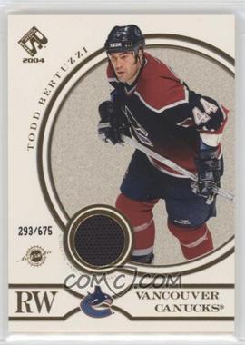 2003-04 Pacific Private Stock Reserve - [Base] #207 - Todd Bertuzzi /675