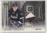 Authentic Game-Worn Jersey - Sergei Fedorov #/50