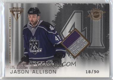 2003-04 Pacific Private Stock Titanium - [Base] - Hobby Jersey Number #159 - Authentic Game-Worn Jersey - Jason Allison /50