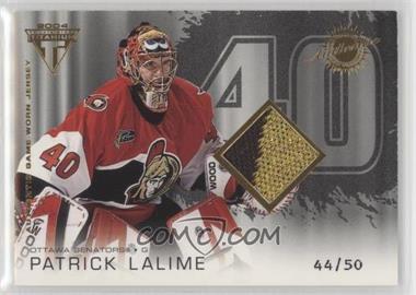 2003-04 Pacific Private Stock Titanium - [Base] - Hobby Jersey Number #174 - Authentic Game-Worn Jersey - Patrick Lalime /50