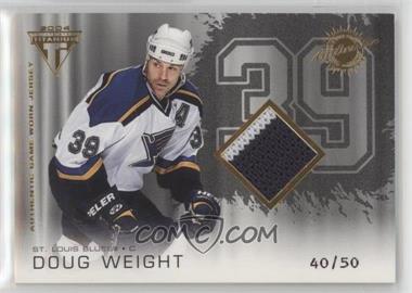 2003-04 Pacific Private Stock Titanium - [Base] - Hobby Jersey Number #180 - Authentic Game-Worn Jersey - Doug Weight /50