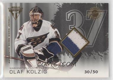 2003-04 Pacific Private Stock Titanium - [Base] - Hobby Jersey Number #190 - Authentic Game-Worn Jersey - Olaf Kolzig /50