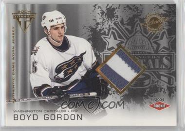 2003-04 Pacific Private Stock Titanium - [Base] - Jersey Missing Serial Number #215 - Boyd Gordon