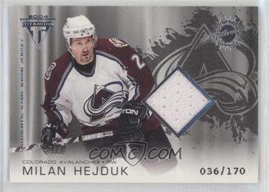 2003-04 Pacific Private Stock Titanium - [Base] - Retail #148 - Authentic Game-Worn Jersey - Milan Hejduk /170