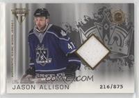 Authentic Game-Worn Jersey - Jason Allison #/875