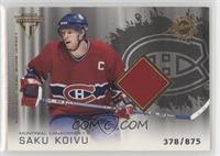 Authentic Game-Worn Jersey - Saku Koivu #/875