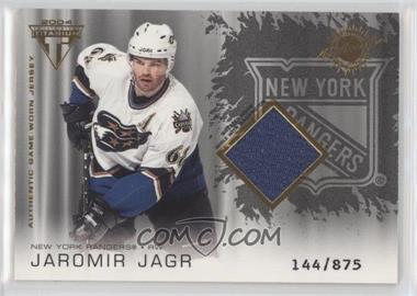 2003-04 Pacific Private Stock Titanium - [Base] #170 - Authentic Game-Worn Jersey - Jaromir Jagr /875
