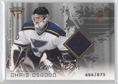 2003-04 Pacific Private Stock Titanium - [Base] #179 - Authentic Game-Worn Jersey - Chris Osgood /875