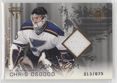 2003-04 Pacific Private Stock Titanium - [Base] #179 - Authentic Game-Worn Jersey - Chris Osgood /875