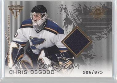 2003-04 Pacific Private Stock Titanium - [Base] #179 - Authentic Game-Worn Jersey - Chris Osgood /875