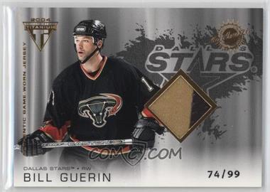2003-04 Pacific Private Stock Titanium - [Base] #196 - Authentic Game-Worn Jersey - Bill Guerin /99