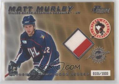 2003-04 Pacific Prospects AHL Edition - Authentic Game-Worn Jerseys #6 - Matt Murley /1000