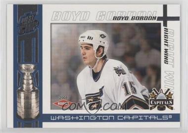 2003-04 Pacific Quest for the Cup - [Base] #138 - Boyd Gordon /950