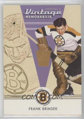 2003-04 Parkhurst Original Six Boston Bruins - Memorabilia #BM-26 - Vintage Memorabilia - Frank Brimsek