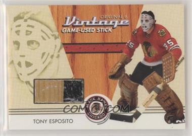 2003-04 Parkhurst Original Six Chicago Blackhawks - Memorabilia #CM-32 - Vintage Game-Used Stick - Tony Esposito