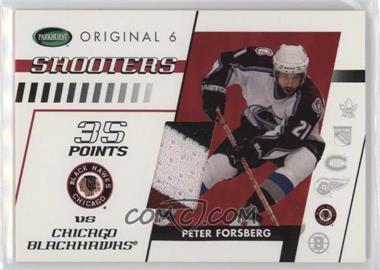 2003-04 Parkhurst Original Six Chicago Blackhawks - Memorabilia #CM-50 - Shooters - Peter Forsberg