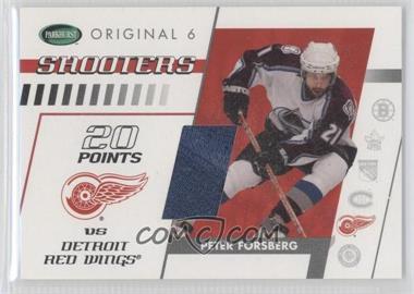 2003-04 Parkhurst Original Six Detroit Red Wings - Memorabilia #DM-50 - Shooters - Peter Forsberg