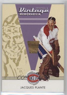 2003-04 Parkhurst Original Six Montreal Canadiens - Memorabilia #MM-17 - Vintage Memorabilia - Jacques Plante