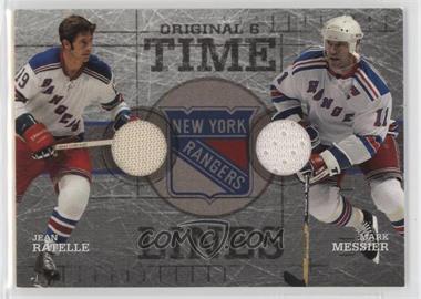 2003-04 Parkhurst Original Six New York Rangers - Memorabilia #NM-54 - Time Lines - Jean Ratelle, Mark Messier